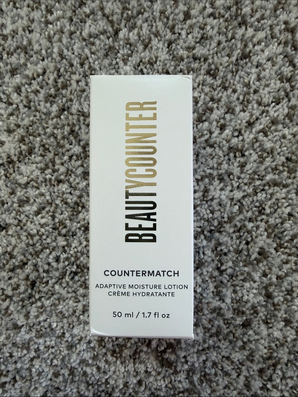 beautycounter White and Gold Moisture Lotion Box
